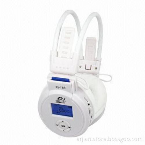 Fashionable MP3 Player Headset with LED Screen, Volume Control, Line-in/out, 400mAh BL-5C Battery